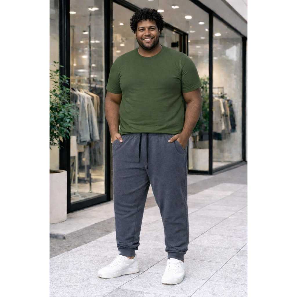 Calça Moletom Jogger Masculina 2 Cabos Confortável Várias Cores