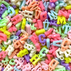 90-360pcs Miçangas De Letras Coloridas Penduradas 25-100g