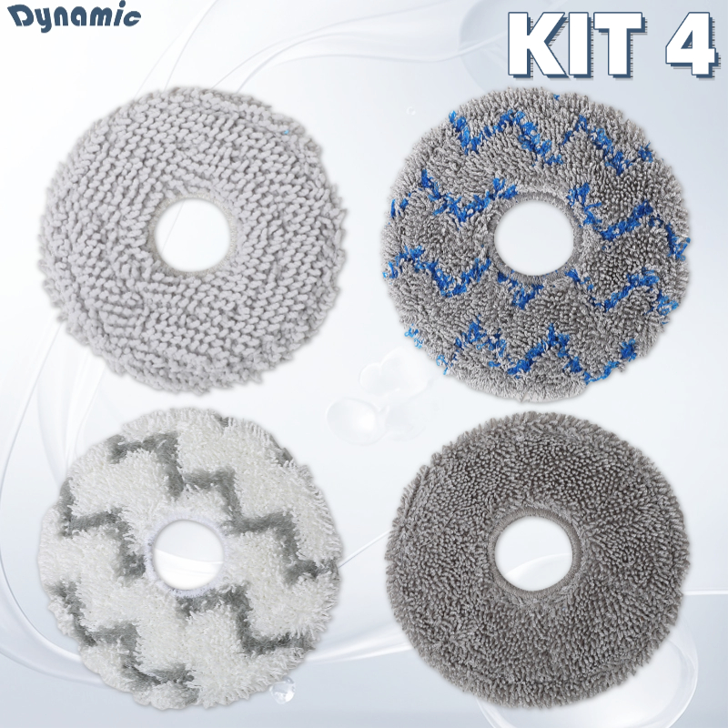Kit Panos Mop de Reposição para Robô Aspirador Xiaomi S10+ / S20+ / X10+ / X20+ 