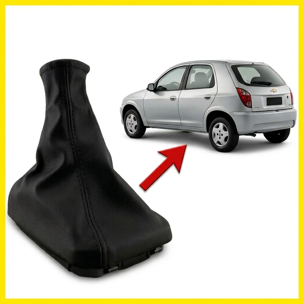 Coifa Câmbio Marcha Com Base Celta Corsa Classic Vectra - Preto