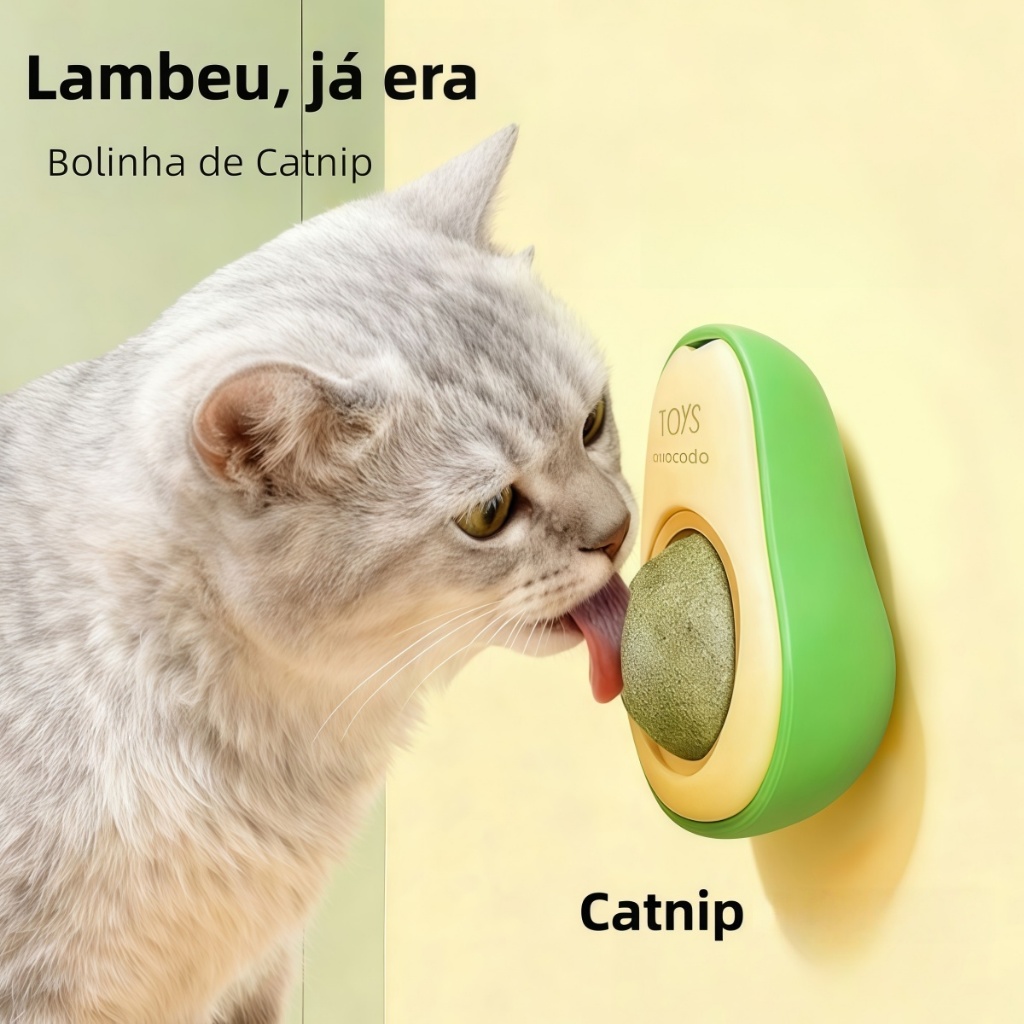 Kit 1/2/3/4 Brinquedo Abacate De Brinquedo Para Gatos Com Catnip Erva Gato Natural