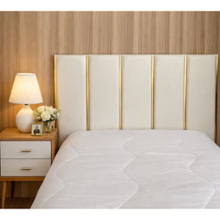 Cabeceira de Cama Palito Estofada Antialérgica Adesiva em Módulos.