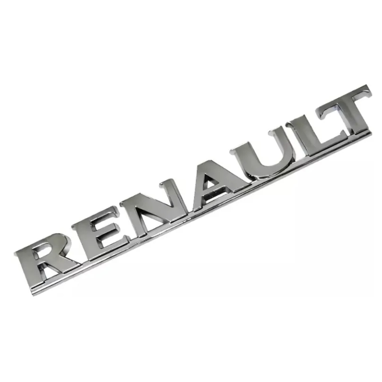 Emblema Cromado Letreiro Renault - Mala Linha Renault Mégane Scénic Clio - 1310800