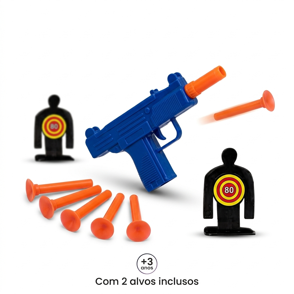 Pistola de Brinquedo lança Dardos Arminha Com Alvo - Brinquedo Infantil