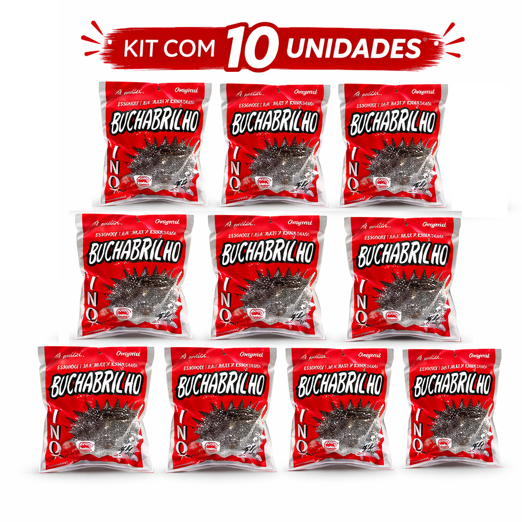 Kit 10 Buchas Brilhos - A Original _ Esponja de Aço Inoxdável