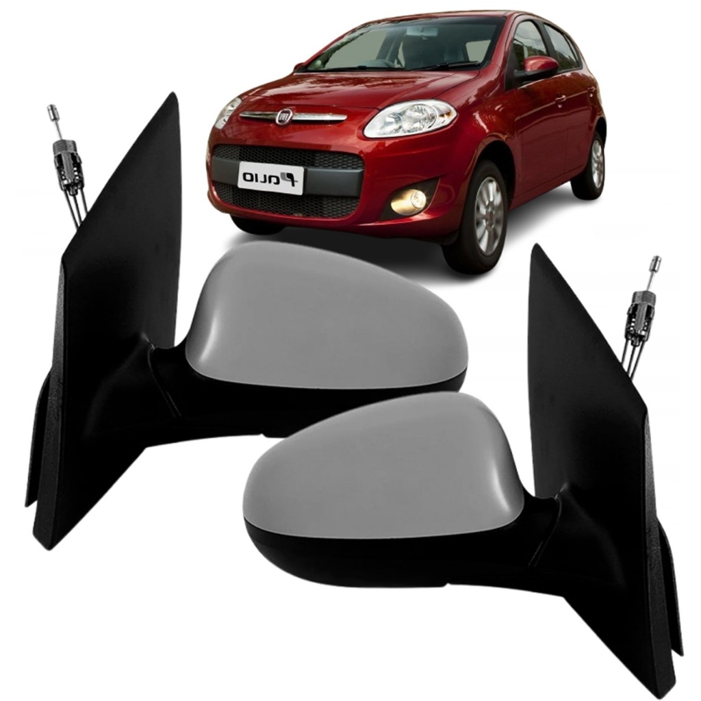 Par Retrovisor Palio Attractive 2012/2018 Grand Siena Controle Manual Capa Primer