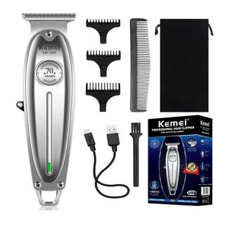 Maquina De Cortar Cabelo Profissional km 1949 em Oferta na Shopee