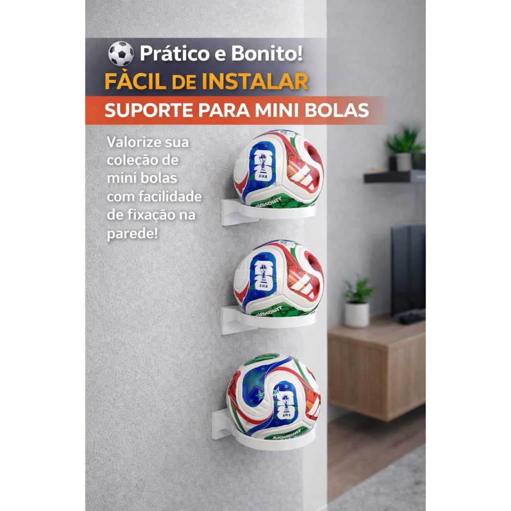 Kit 02 ou 03 Suporte Organizador para Mini Bolas de Coleção – Organização com Estilo.