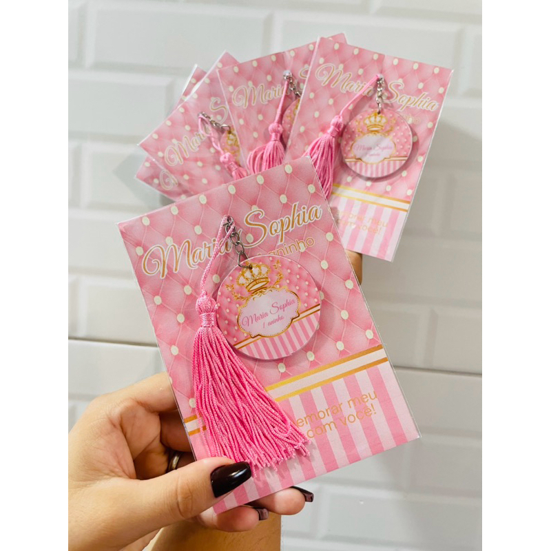 Chaveiro Princesa Realeza com pompom | Chaveiro Acrílico | Chaveiro Personalizado | Aniversário | Lembrancinhas