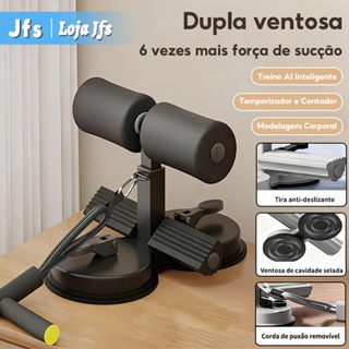 Auxiliar de Abdominais com Ventosa: Ajuste de 3 Níveis | Protege Abdome/Knees | Para Casa/Ginásio em Oferta na Shopee