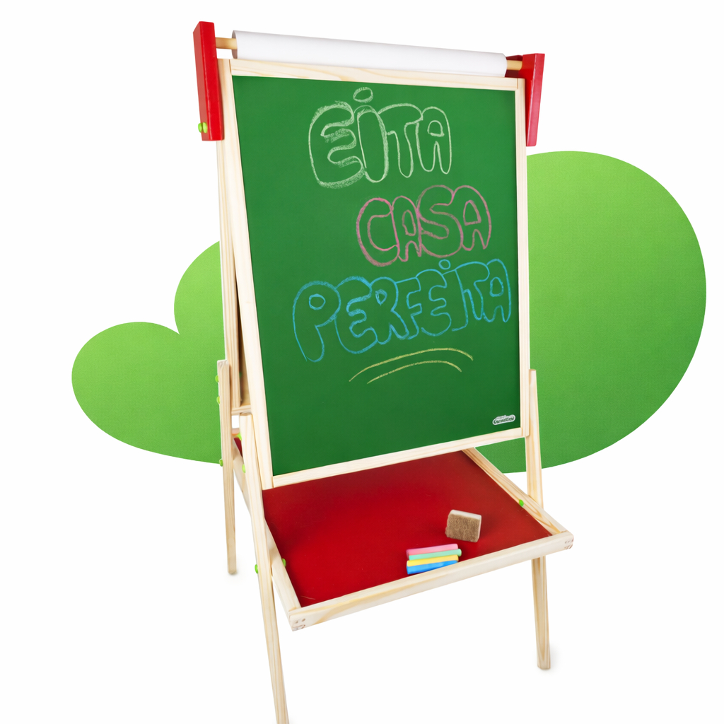 Lousinha Infantil 3 em 1 Criatividade Aprendizado Madeira Desenho Brinquedo Pedagógico Montessori