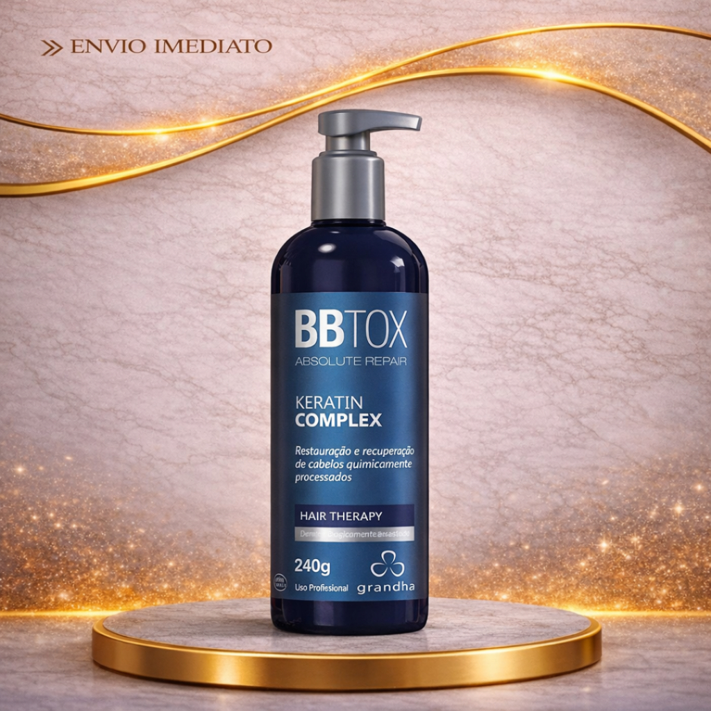 Máscara Capilar BBtox Keratin Complex 240g Reparador de Danos Pós Progressiva