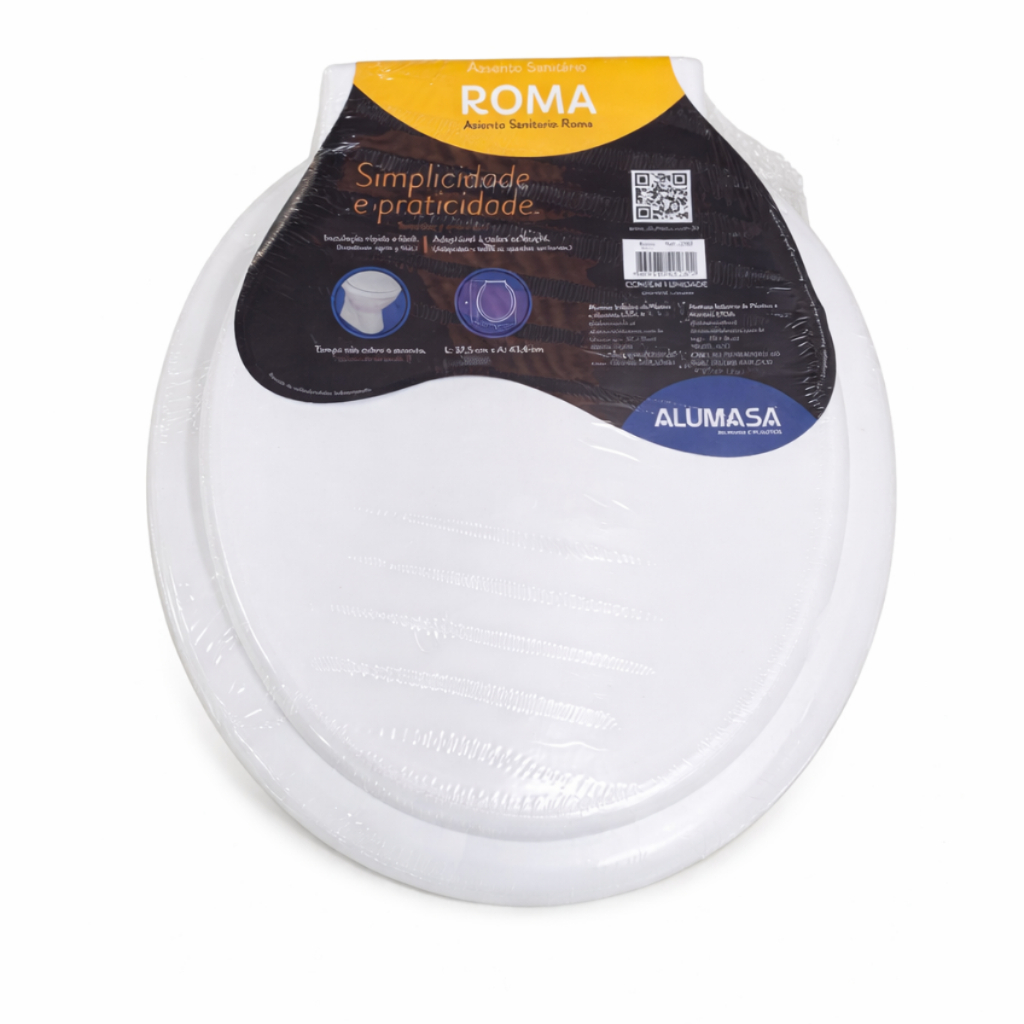 Tampa Assento Sanitário Universal Oval Plástico Resistente Fácil De instalar Alumassa Incepa,Logasa
