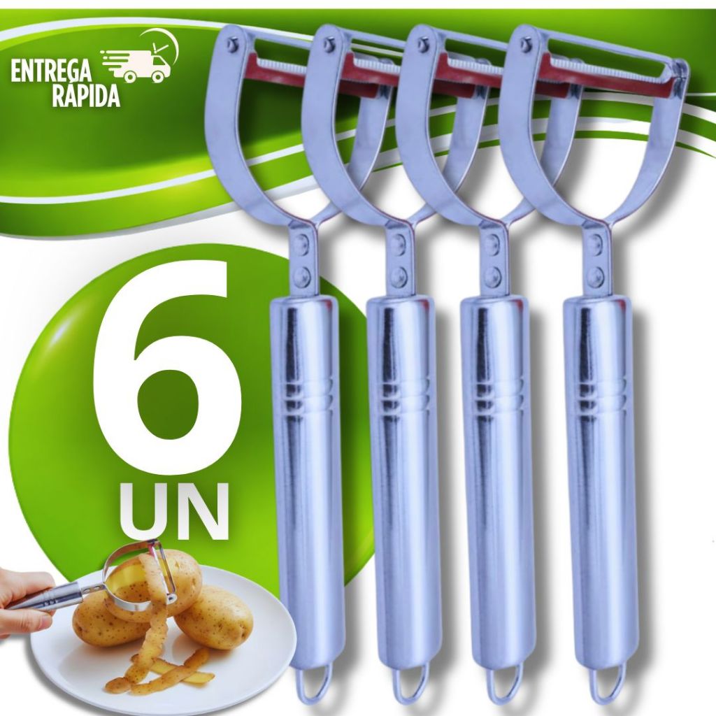 Descascadores Legumes Frutas Aço Inox  Legumes Doméstico Utensílios Cozinha Escola Pousada Hotel Cenoura Durável