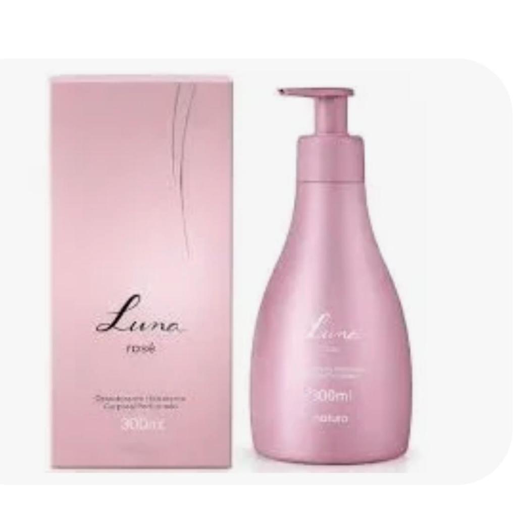 desodorante hidratante corporal perfumado natura luna rose da natura de 300ml.