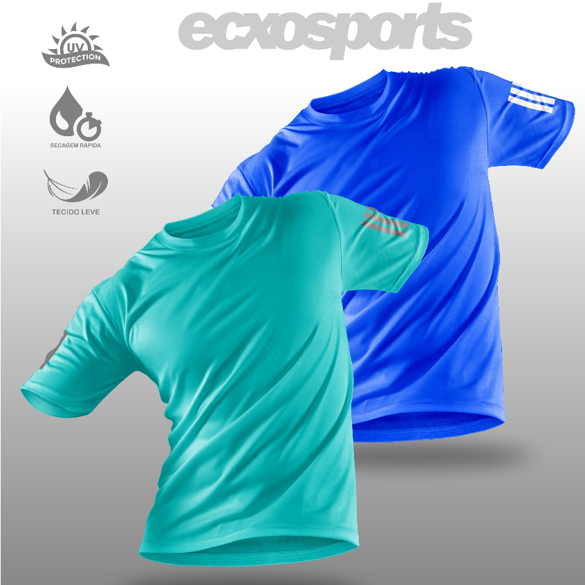 kit com 2 camisetas de treino em Oferta na Shopee