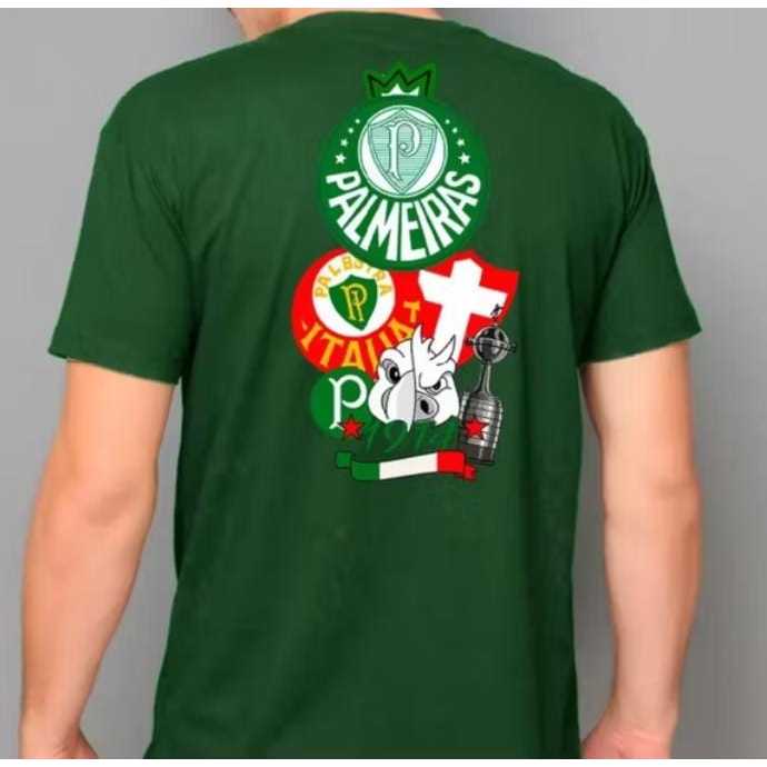 Camisa Unissex Palmeiras Torcedor Camiseta Time Verdão  Esportiva Gola Redonda 100% Algodão