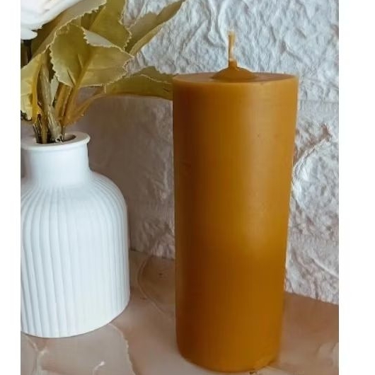 Vela 7 Dias de Cera de Abelha 100% Pura Natural 14,5cm | Vela Religiosa Artesanal