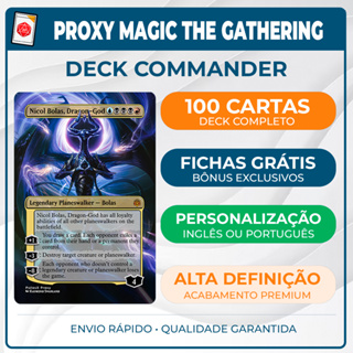 Deck Commander Proxy 100 Cartas  - Lista 100% Sua Magic The Gathering + Tokens em Oferta na Shopee