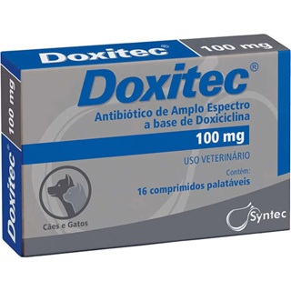 Comprimidos Doxitec 100mg Para Cães/Gatos Syntec em Oferta na Shopee