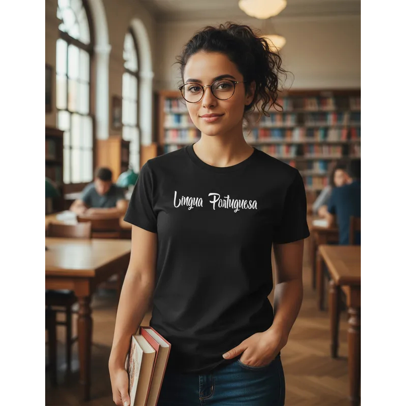 Camiseta Feminina Língua Portuguesa Professora Português Uniforme Camisa ou Baby Look