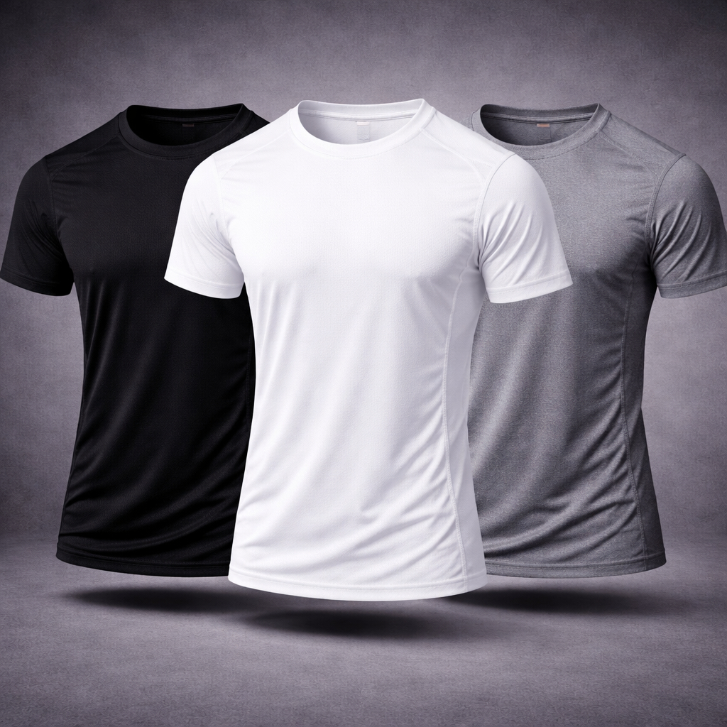 Kit 3 Camiseta Dry Masculina Manga Curta Fitness Academia Corrida CrossFit Poliester Premium