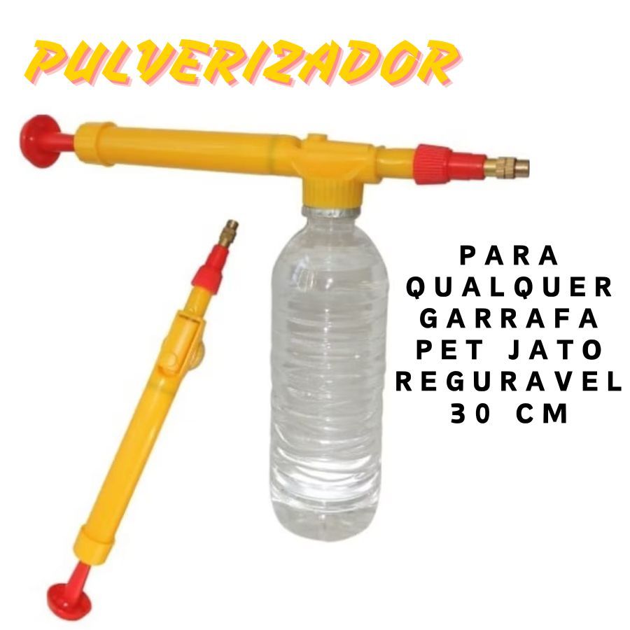 Pulverizador 30cm Com Regulagem Pratico Para Qualquer Garrafa Pet Jardinagem Limpeza Cultivo Horta