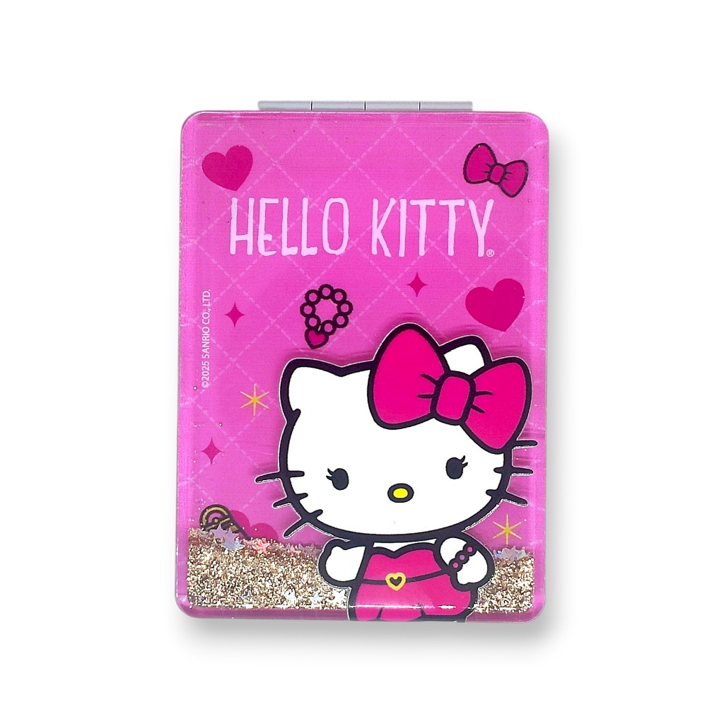 Espelho de Bolso Hello Kitty Dupla Face Dobrável Retangular com Zoom x2 em Oferta na Shopee
