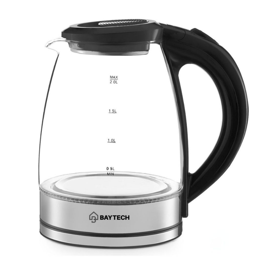 Chaleira Elétrica Vidro 2L 127/220V 1000W Base 360° Aquecimento Rápido para Café Chá Desligamento Automático