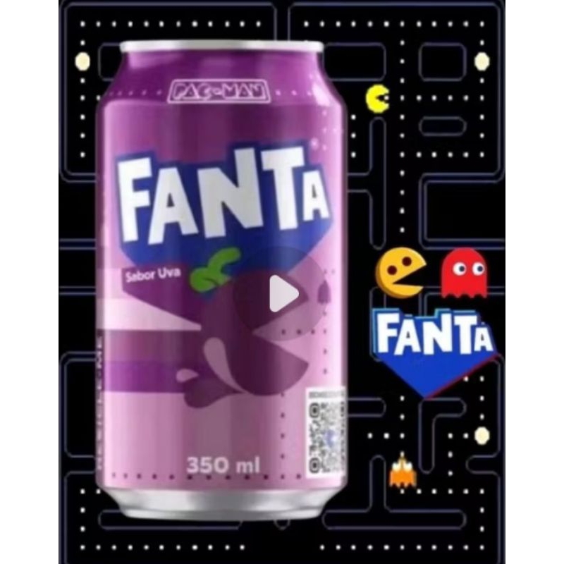Lata Fanta Uva - Edição Pac Man (lacrada)