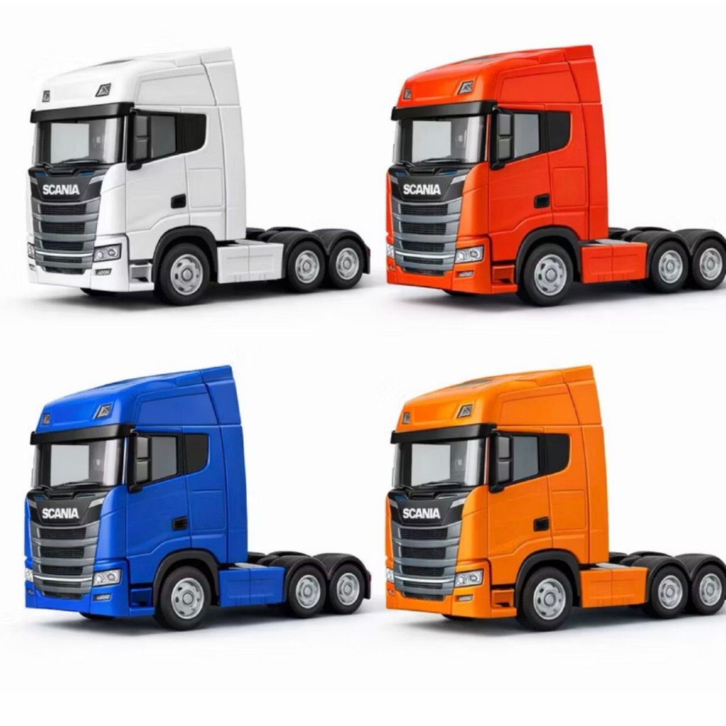 Caminhão Miniatura SCANIA 770S Truck Colecionável Cabine Basculante 9 Cores - Brinquedo de Metal Realista