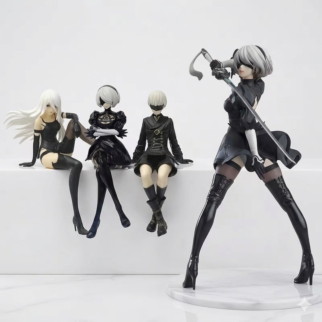 2B A2 e 9S Nier:Automata 15 cm Action Figure Setup Gamer SEM caixa