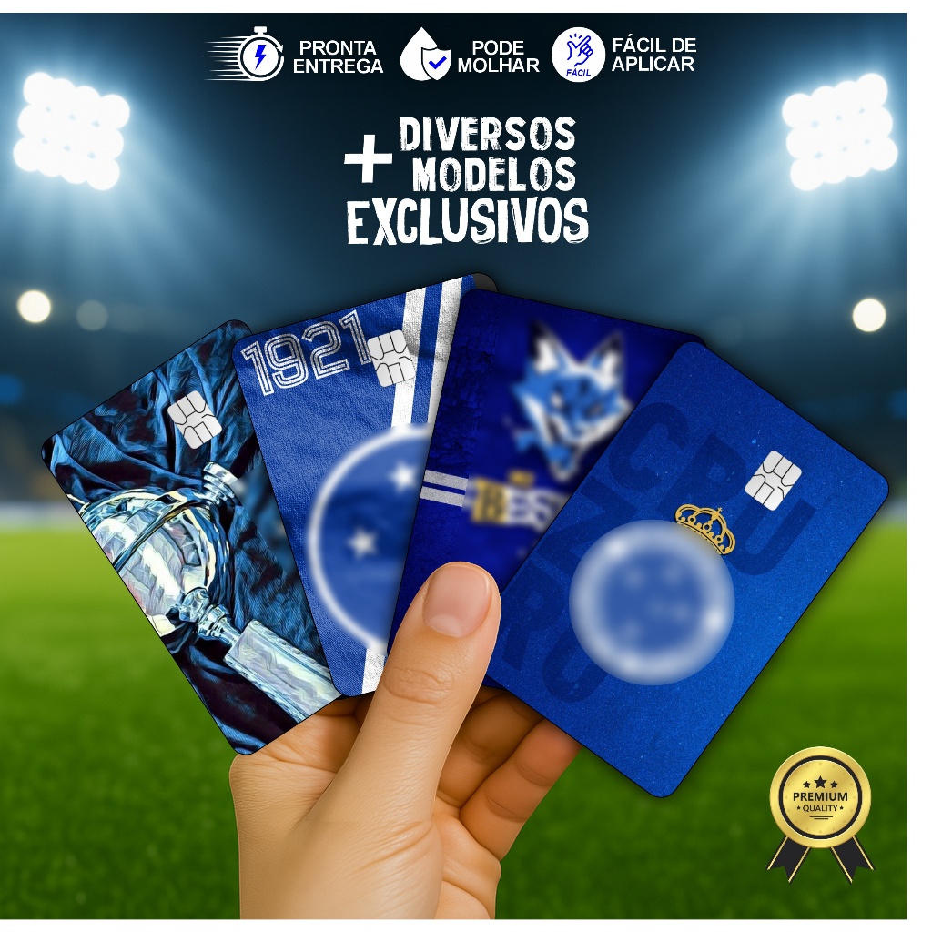 Adesivo Película para Cartão | Cruzeiro, Cabuloso, Celeste, Raposa