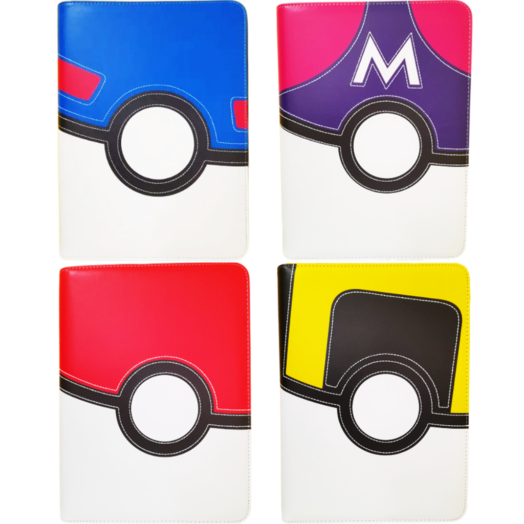 Pasta Binder Poke ball Zip Up 20 Folhas 2x2 Portifólio Álbum Pokemon Magic Yugioh Kpop