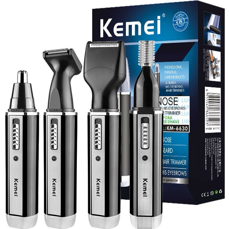 Máquinas Kemei KM-6630(4 em 1)/ KM6511 (2 em 1)/ KM-6512 (Apenas nariz a pilha) Atenção na escolha