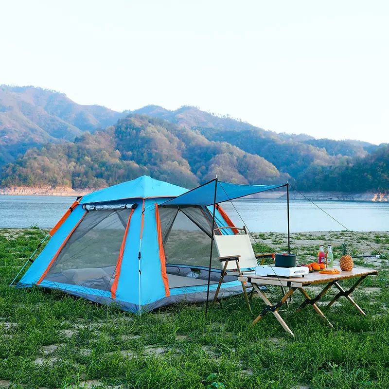 Barraca Camping Automática Portátil,Tenda de Acampamento Para 6 Pessoas 240*240*155cm