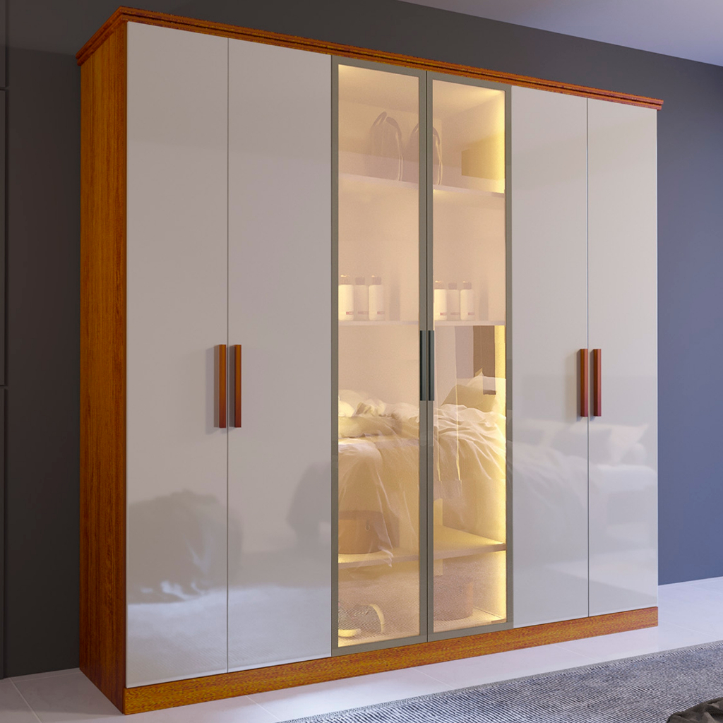 Guarda-Roupa Puma Reflecta 100% MDF 6 Portas Bom Pastor