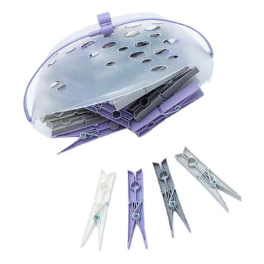 Kit - 36 prendedores com Cesto - prendedor de varal em Oferta na Shopee