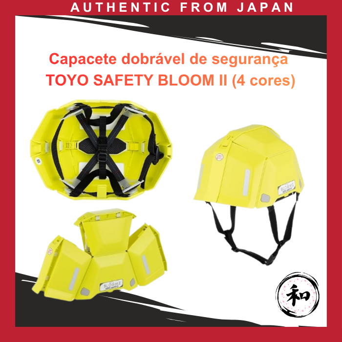 Capacete dobrável de segurança TOYO SAFETY BLOOM II (4 cores) [Direto do Japão]