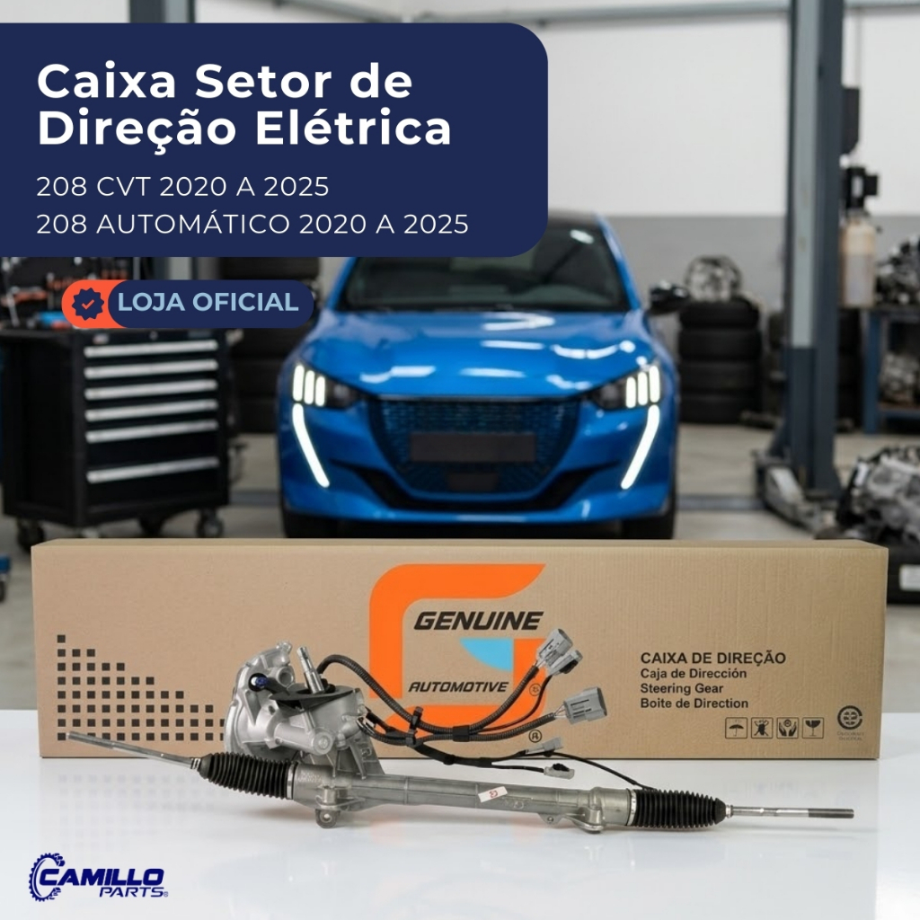 Caixa Direção Elétrica Peugeot 208 1.0 1.6 2020 a 2025 Com Motor Nova Genuine Automotive