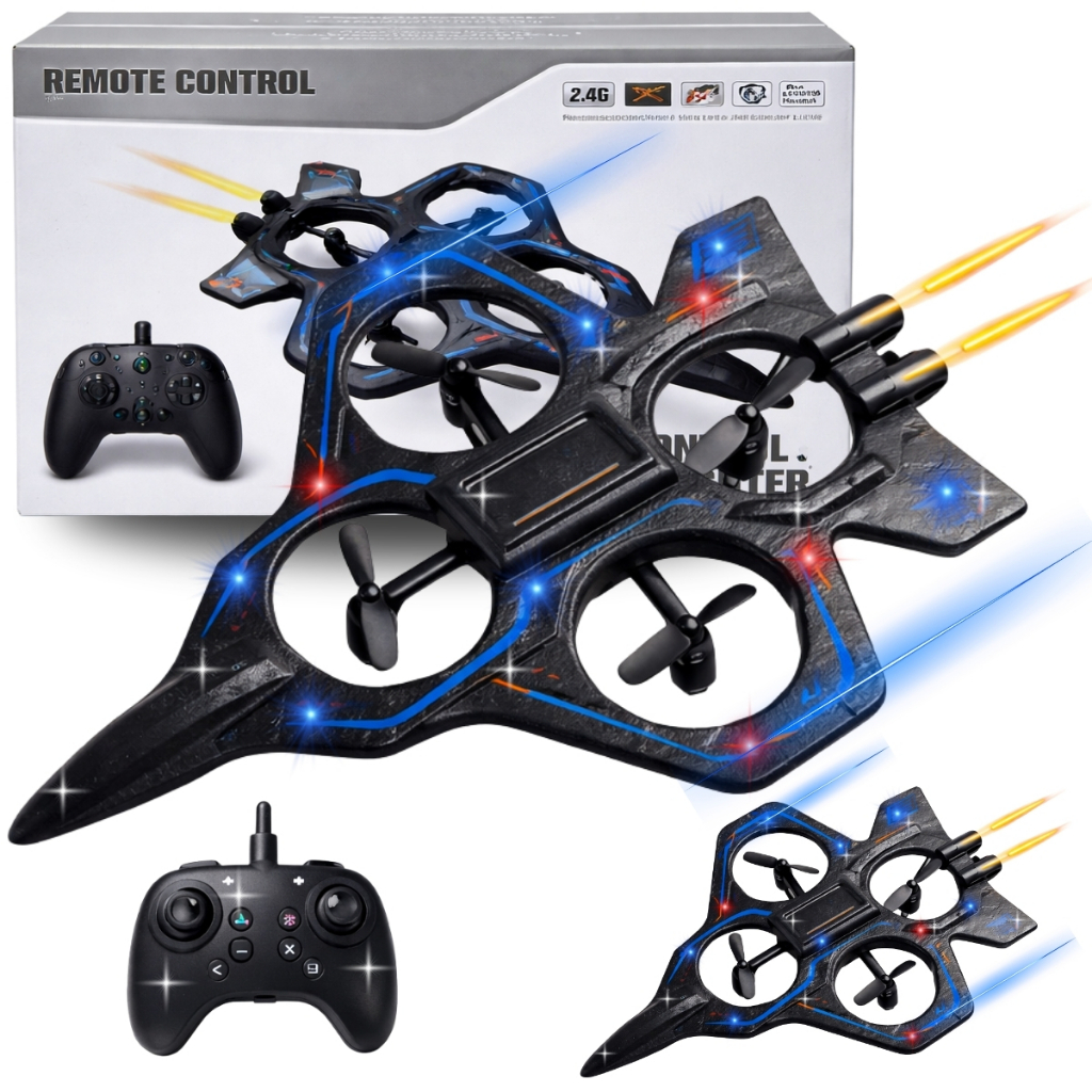 Avião Drone Jato Brinquedo Infantil Controle Remoto