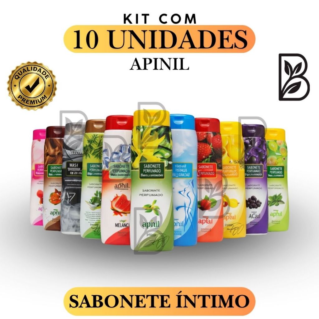 Kit 10 Sabonetes Íntimos Apinil pH Balanceado