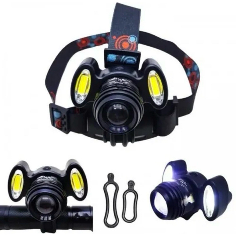 Farol Lanterna Bike e Cabeça LED Recarregável USB Resistente IPX-6