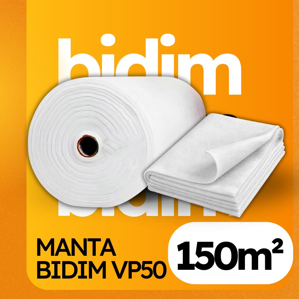 Manta Tipo BIDIM VP50 - 150m² - Manta para Reforço TELHADOS LAJES E CALHAS - REFORÇO CONTRA GOTEIRAS