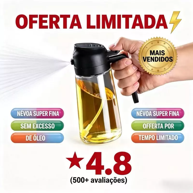 Spray de Óleo e Vinagre: 81% OFF! 🥗