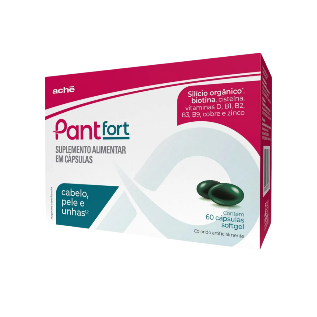 Pantfort c/60 capsulas - queda de cabelo, saúde de pele e unhas.