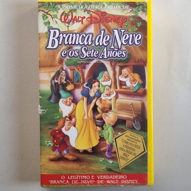 Fita VHS Branca De Neve Disney