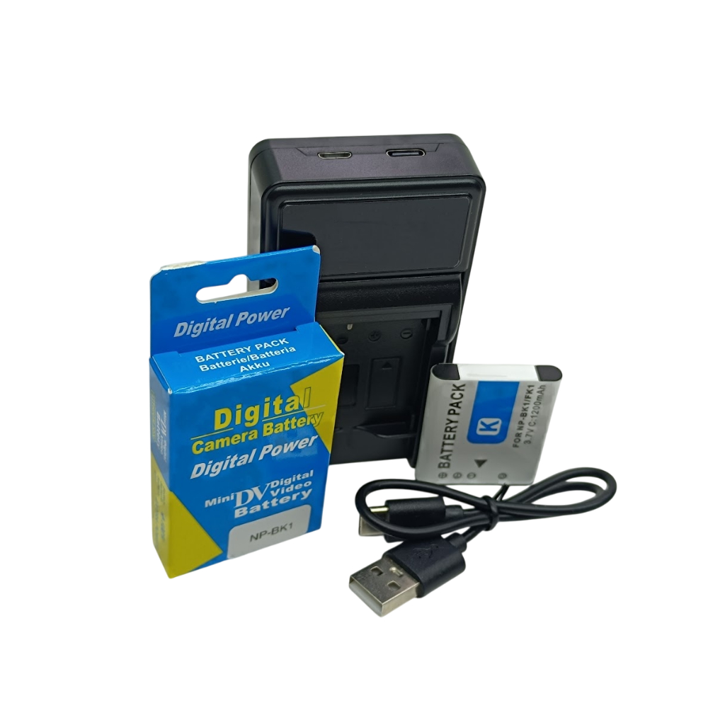 arregador usb + Bateria Np-Bk1 pra Sony DSC-S750 S780 S950 S980 W180 W190 W370