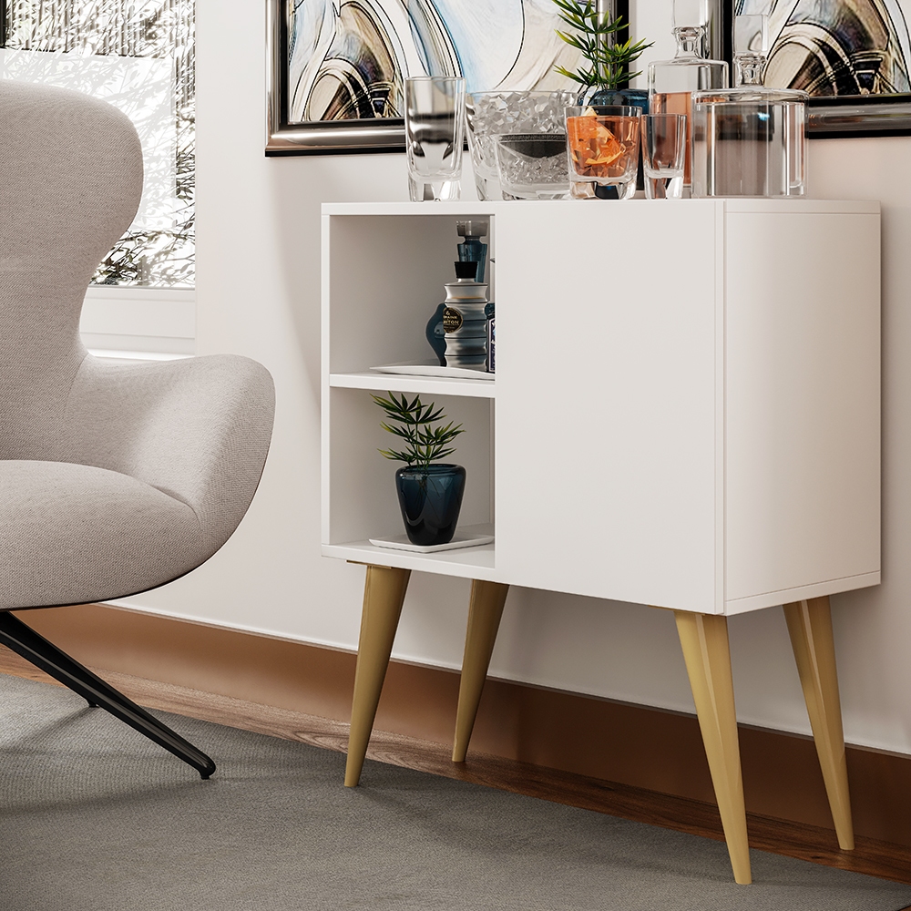 Aparador Buffet Multiuso Com Porta Retrô Cantinho do Café Império