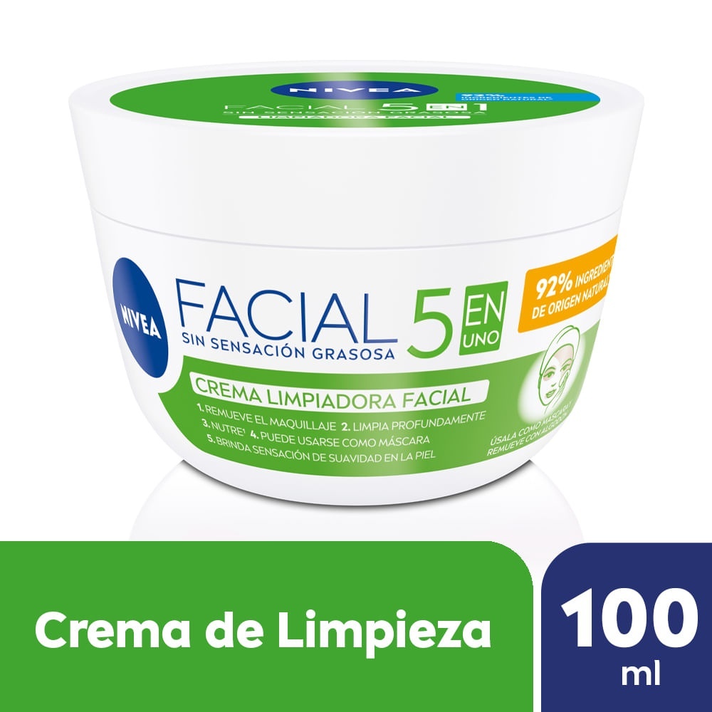 Nivea Creme de limpeza Facial 5 em 1 Cuidado de Limpeza 100 ml em Oferta na Shopee